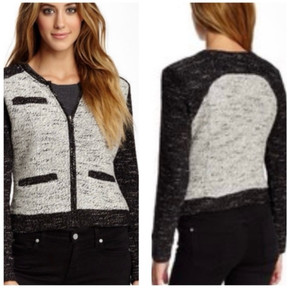 Chanel-Style Boucle Tweed Jacket, Size Small